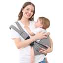 GAGAKU Toddler Carrier Adjustable Padded Sling Portable Ergonomic Baby Holder Carrier with Non-Slip Seat for 6-36 Months Infants & Toddlers (14-35 lbs)-Grey