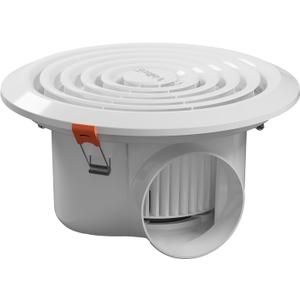 VallisCo Bathroom Exhaust Fan 8", White Quiet Ceiling Exhaust Fan 110 CFM, 1.0 Sones Ideal Ventilation for Bathroom, Kitchen, RV, Mobile Home, Garage (110V)