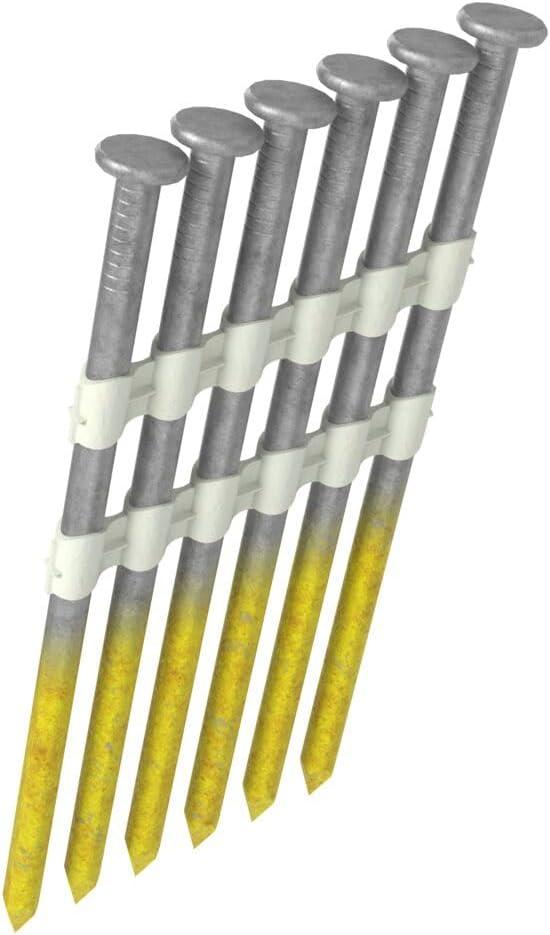 Grip-Rite GR0141M 3" x .131", 21-Degree Plastic Strip Round Head Framing Nails, Smooth Shank, Bright, 1M Plastic Tub (1000 Count)