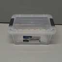 Superio Clear Storage Box with Lid, 1.85 Quart Plastic Container Bins for Organizing, Stackable Crates, BPA Free, Non Toxic, Odor Free, Organizers for Home, Office, School, and Dorm