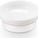 6.7" Non-Slip Ceramic Dog Bowl, 23 Oz Heavy-Duty Dog Food/Water Dish, Pet Feeding Bowl for Small and Medium Dogs, Food Grade Porcelain Pet Feeder Bowl, Microwave and Dishwasher Safe, White