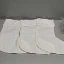 3 Pack White Christmas Stockings 18 Inch Soft Plush Xmas Stocking for Christmas Holiday Xmas Gift Hanging Fireplace Decorations