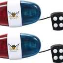 2 Pieces Bike Police Sound Lights LED Sounds Trumpet Bike Horn Police Siren Warning Safety Bicycle LED Light Waterproof