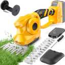 Hedge Trimmer Compatible with Dewalt 20V Battery (Battery Not Included) Cordless Bush Trimmer, Grass Shears, 2 in 1 Cordless Hedge Trimmer for Yard and Lawn