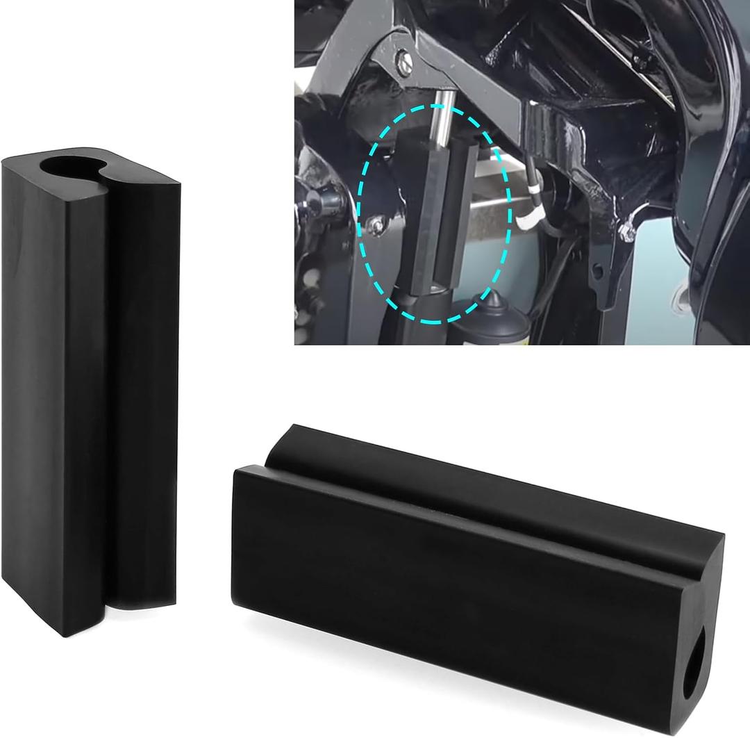 Transom Saver Support for Outboard Motor Trailering & Transport Compatible with Mercury Evinrude Johnson Yamaha Honda and Tohatsu Single Ram Outboard with Dual/Hydraulic Steering (2PCS )