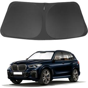Windshield Sun Shade Custom Fit 2019 2020 2021 2022 2023 2024 2025 2026 BMW X5 Accessories Foldable Sunshade Sun Visor Protector Blocks Sun Rays