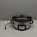 Crock-Pot 6 Quart Cook & Carry Programmable Slow Cooker with Digital Timer Stainless Steel (CPSCVC60LL-S) 
