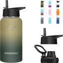 STACEGEELE Insulated Vacuum Water Bottle with Spout Lid & Screw on Top | Stainless Steel Flask for Kids Leak Proof Lightweight Eco Friendly 18oz / 24oz / 32 oz / 40oz(32oz Nightfall)