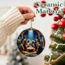 4 x Nativity Scene Ornament | Christmas Ornaments, Christmas Tree Decorations, Holiday Hanging Decor, Christian Decor | Religious Gifts, Christian Gifts | Gift Exchange Ideas