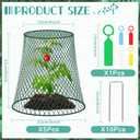 5 Packs 9"x9" Garden Cloches for Plants, Plant Protectors from Animals, Plant Cages for Outdoor Plants, Plant Covers from Animals,Chicken Wire Cloche with Stakes & Labels for Protect Plants,Vegetables