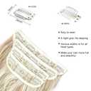 Clip in Hair Extensions, 20 Inches Wavy Long Synthetic Hair Extensions Clip ins,Soft (Color:16H613#)