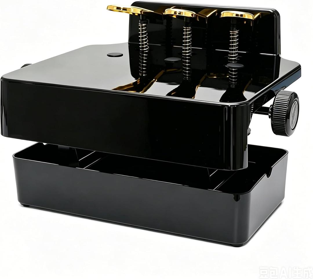 Adjustable Piano Pedal Extender for Students, 3 Pedals with Stabilizer, Compatible with Upright & Digital Pianos, Beginner Practice Tool (Black)