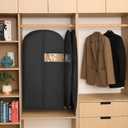 Kimmama Garment Bags for Hanging Clothes, Dress Bags for Gowns, Wedding Dress, Suit, Dance Costumes, Coat, PEVA Material, Black, 23.6" x 43.3"