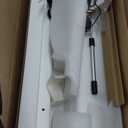 Veken 55 Inch Large Electric Standing Desk,Sit to Stand Up, Heights Adjustable, Work Home Office Computer Table for Study, Walking Pad, Writing, and Games, Wooden Desktop Desks, White