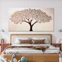 Canvas Art Wall Decor Modern Tree of Life Wall Art Prints Minimalist Botanical Wall Art Decorations Large Wall Art for Living Room Browm Artwork for Walls Bedroom Office Decor Aesthetic 24" X 48"