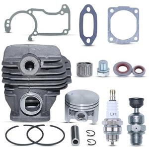 Adefol Cylinder Piston Kit for Stihl 026 MS260 Series Chainsaw, Nikasil 44.7mm Cylinder Kit + Piston + Gaskets + Oil Seals + Spark Plug + Decompression Valve Spare Parts Kit 16 in 1# 1121 020 1217