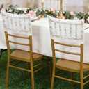 HunnmingRe 24 Pcs White Lace Chair Back Cover Bride and Groom Lace Chairs Sashes Bands Bulk Boho Embroidered Vintage Wedding Decorations for Country Wedding Bridal Shower Birthday Party Decorations