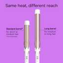Conair Double Ceramic 1 -Inch Long Barrel Curling Iron, 1-Inch Barrel Creates Loose Curls, Hair Curler for Use on Medium & Long Hair, White/Rose Gold