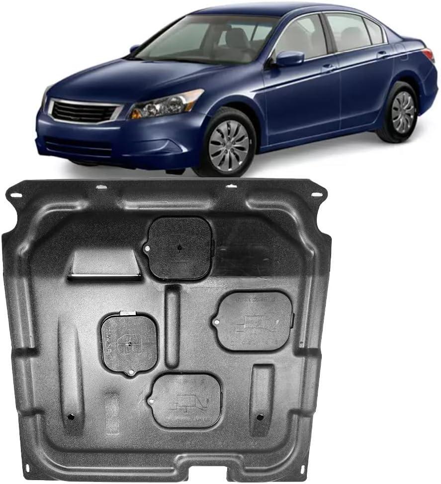 Mud Flaps Engine Guards for Honda Accord 2008 2009 2010 2011 2012 Sedan 4 Door &2.4L Front Engine Splash Shield Guards Suitable for Generation 8th Accord Under Engine Cover Replace Original One, Black