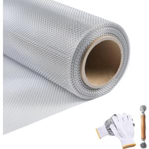 Sidasu 36in x 200in Stainless Steel Window Screen Mesh Roll Rust-Resistant DIY Replacement for Windows & Doors,Silver