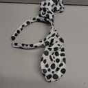 SOMSOC 6 Pieces Halloween Women Dalmatian Costume, Dalmatian Shirt Headband Tail Bowtie Sock Tutu Skirt for Adult (XX-Large, Black and White)