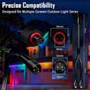 Y-Splitter for Govee Permanent Outdoor Lights, Y-Shaped Extension Cable for H705A H705B H705C H706A H706B H706C, IP68 Waterproof Extension Cord, 3 Pin Power Cord, 1 Male to 2 Female, Black
