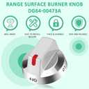 DG64-00473A Compatible for Samsung Stove Knobs Replacements/Knobs for Samsung Stove NX58F5700WS NX58H5600SS NX58H5650WS NX58J7750SS NX58M6850SS,5Packs Metal