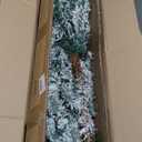 3 Pcs Flocked Natural Artificial Christmas Tree Set with Lights Flocked Christmas Tree with Bendable Branches for Xmas Decor (Alpine Tree,2' 3' 4')