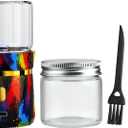 Electric Grinder, Small Spice Grinder Electric Grinders Mini Size 2inx3.5inches with 2pcs 1.7oz/50ml Glass Jar Rechargeable Automatic Small Grinder
