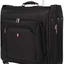 SwissGear 7895 Premium Garment Bag with Spinner Wheels, Bonus Hanging Feature, 24-Inch Luggage - Black