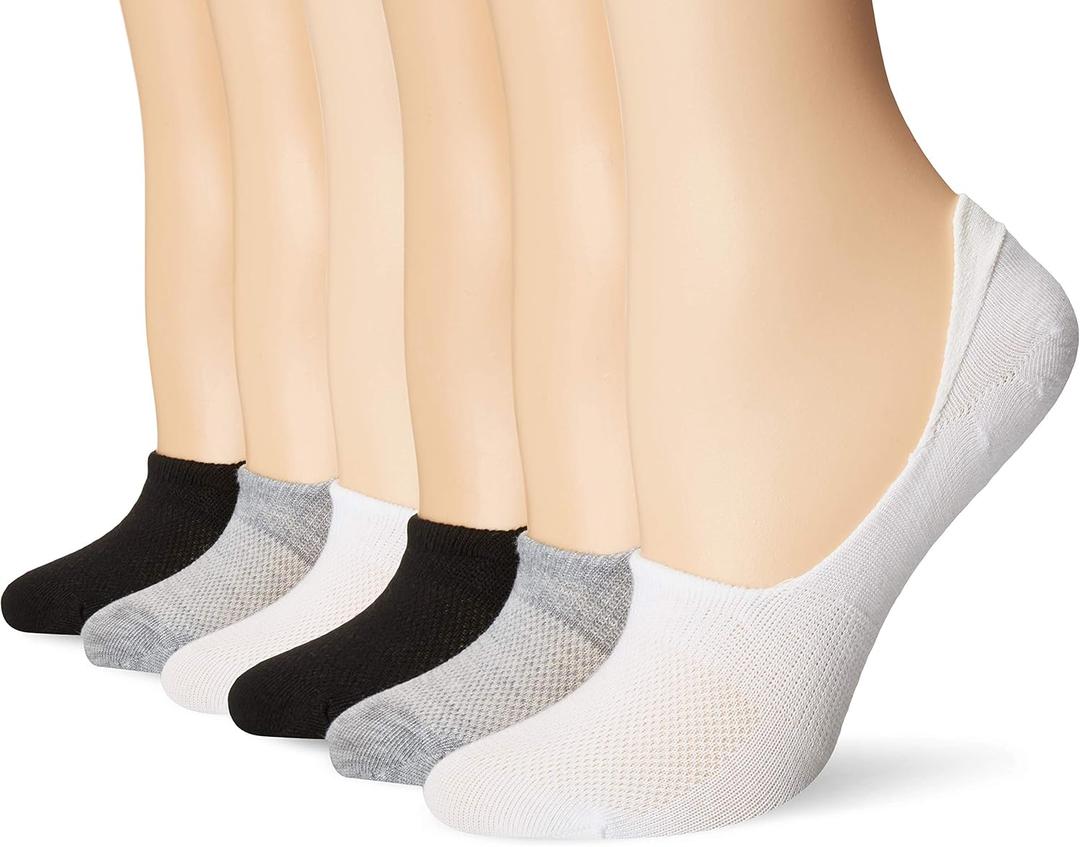 Hanes Women's Comfort Fit Mid-Sport Liner Socks, 6-Pair Pack (Shoe Size: 8-12, Assorted)