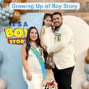Boy Story Mom to Be Sash Baby Shower Decorations, It's a Boy Stroy Mommy to Be Sash Dad Corsage Set for Pregnant Mommy Dress Gift