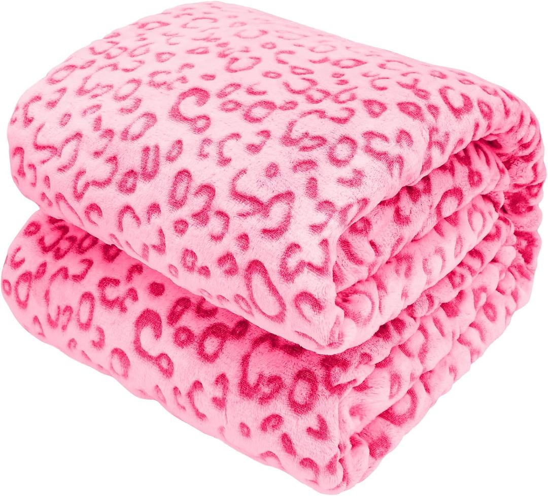 Warm Blanket Pink Soft Fleece Blankets Fuzzy Small Throw Blankets for Kids Girls Toddlers, Pink Gifts for Women Girls Mom Birthday Mothers Easter, 40x50 Inches (baby size 40" x 50" (100 x 130 cm))