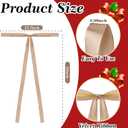 12 Pcs Christmas Satin Bows 24''x12'', Large Ribbon Bow Christmas Tree Bow Wreath Bows for Xmas Home Wedding Decorations Indoor Outdoor (Champagne)