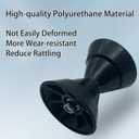 4" Boat Trailer Roller Assembly Bow Roller with Spoke fits 1/2" Shaft (Black)