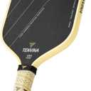 TENVINA Pickleball Paddles, Thermoforming 4-Layer T700SC Friction Carbon Fiber Pickleball Paddle, Professional Pickleball Paddle USAPA Approved, Pickle Ball Paddle with Strong Power and Spin (PRO-Carbon-Elongated-16MM Control)