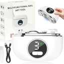 3-in-1 Electric Nail Clipper, 3-Speed Fingernail Trimmer for All Ages with 2 Clipper Ports for Thick Nails, Automatic Nail Clipper/Polisher/Grinder with Light Safe for Kids Adults Seniors & Weak Hands