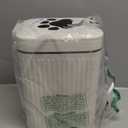 Kopuncare Dog Poop Can Outside, 5L/1.3 Gal Pet Poop with Lid, Foot Pedal, Dog Waste Container with 40 Bags, Lid Soft Close for Pet, White