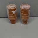 Fcacti 4 Inch Terra Cotta Pots with Drainage - 10 Pack Small Terracotta Pots for Tiny Cactus Herb lithop, Clay Flower Pots, Great for Plants, Crafts, Wedding Favor