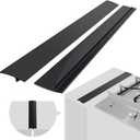 Silicone Stove Counter Gap Cover (2 Pack),Easy Clean Heat Resistant Wide & Long Kitchen Stove Gap Filler,Seals Spills Between Counters, Oven, Stovetops, Washing Machines, Washer, Dryer(21in, Black)