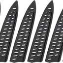 uxcell 6 Pcs Knife Cover Sleeves, 8.1" x 1.8" PP Knives Edge Guard Blade Protector Universal Knife Sheath for Home Kitchen, Black