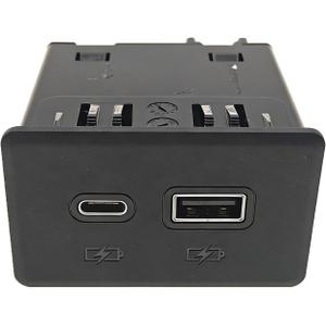 13525889 Rear Dual Charge USB Port for 2019-2023 Chevrolet Silverado GMC Sierra 1500 2500 3500 Yukon Tahoe, Rear Console USB Socket Replace 13540949