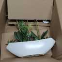 Briful Orchid Artificial Flowers 18in White Fake Orchid Silk Flowers with Ceramic Pot Faux Orchid Arrangement for Home Office Room Coffee Table Centerpiece Modern Decoration