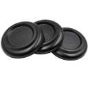 Piano Caster Cups Grand Piano Caster Cups Piano Leg Hardwood Cups Pads for Grand Piano (Wood Black, Set of 3)