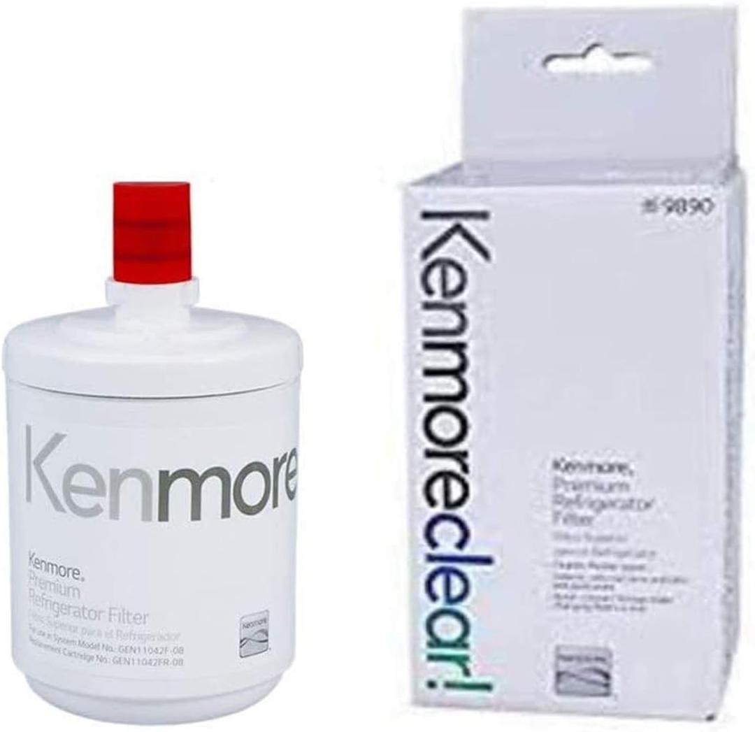 9890 Kenmore Refrigerator Water Filter 500-Gallon Capacity Compatible with Kenmore 161451726250, 687152207572 11042FR-08, for LT500P 1 Pack