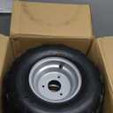 16x8-7 Go Kart Wheels, 16x8-7 Go Kart Tires with Wheels for Go Kart ATV UTV Quad 110cc 3 Bolts Set of 2 (Silver)