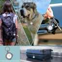 ADITYNA Cotton Dog Collar with AirTag Holder - Heavy-Duty Metal Buckle, Breathable, Easy Adjustable for Large & Extra-Large Breeds - for Walking, Training (Ocean Breeze, Fits 19-30" Necks)