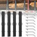 30" Heavy Duty Adjustable C Channel Pipe Stakes 4 Pack for Flatbed Trailer