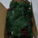 9 Foot Christmas Lighted Garland, Battery Operated Christmas Garland with Lights, Pre Lit Garland Wreath for Indoor Home Winter Holiday New Year Xmas Decorations