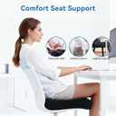 Adjustable Seat Cushion, Memory Foam Office Chair Cushion, Car Seat Cushion, Foldable Travel Cushion for Tailbone Pain, Sciatica Pain Relief, Lifting Cushion for Sitting, Driving, Traveling(Large)